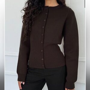 Motel Rocks Dark Brown Cardigan